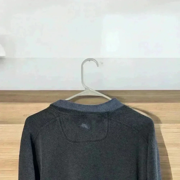 Tommy Bahama Flip Coast Reversible Half-Zip Sweatshirt Men's Large Gray/Blue - Picture 4 of 7